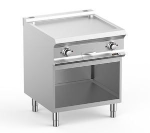 Hobart Ecomax HEFTBE77AL Smooth Griddle on Open Cupboard, 10kW - HEFTBE77AL - 1
