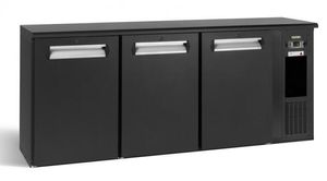 Gamko E3/222MU84 Solid Triple Door Black Undercounter Bottle Cooler, 531 x 33 Centiliters - E3-222MU84 - 1