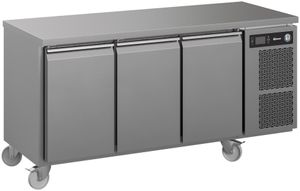Hoshizaki Premier K 3 A DL DL DR C U 3 Door Stainless Steel Refrigerated Counter, 463 Litres - K-3-A-DL-DL-DR-C-U - 3