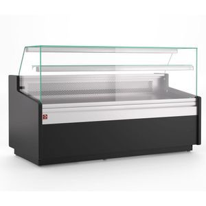 Diamond ATL/10-AV-B5 Black Ventilated Serveover Counter with Understorage - ATL-10-AV-B5 - 1