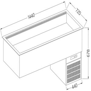 Diamond DI/RCX15-PVV Refrigerated Basin Element, Ventilated, 4X Gn 1/1 - DI-RCX15-PVV - 1