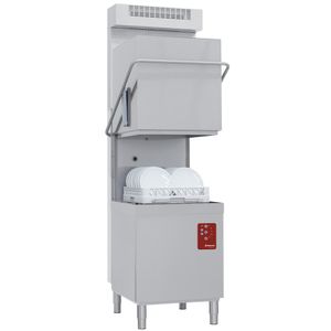 Diamond D26/6B-AC-RC 500mm Basket Passthrough Hood Dishwasher with Integral Softener, 24 Baskets per Hour - D26-6B-AC-RC - 1