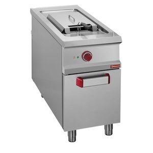 Diamond E1/F18A1 Single Basket Freestanding Electric Fryer on Neutral Closed Cupboard, 16kW - E1-F18A1 - 1