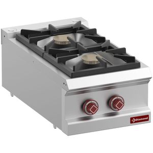 Diamond G7/2B4T-N 2 Burner Countertop Gas Range Cooker - G7-2B4T-N - 1