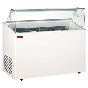 Diamond TOP7-R2 White Ice Cream Display, 1350mm - TOP7-R2 - 1