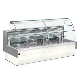 Diamond VE29/E8-R2P Grey/White Refrigerated Serveover Counter, 2900mm - VE29-E8-R2P - 1
