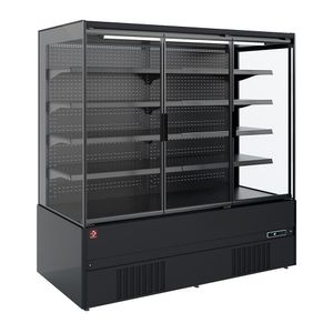Diamond PML13-H5 Black Refrigerated Self Service Display w/ Swinging Doors - PML13-H5 - 1
