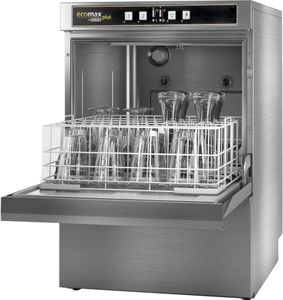 Hobart Ecomax G515-10D 500mm Basket Frontloading Commercial Glasswasher with Drain Pump, 25 Pint Capacity - G515-10D - 1