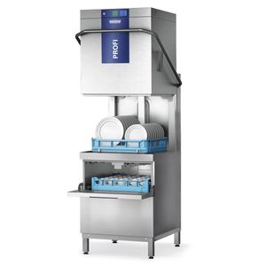 Hobart TLW-10A 500mm Basket Two-Level Passthrough Dishwasher with Drain Pump, 18 Plates - TLW-10A - 1