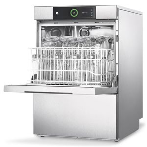 Hobart GCS-20C 400mm Basket Frontloading Commercial Glasswasher with Chemical Pump, Integral Water Softener & Drain Pump, 16 Pint Capacity - GCS-20C - 1