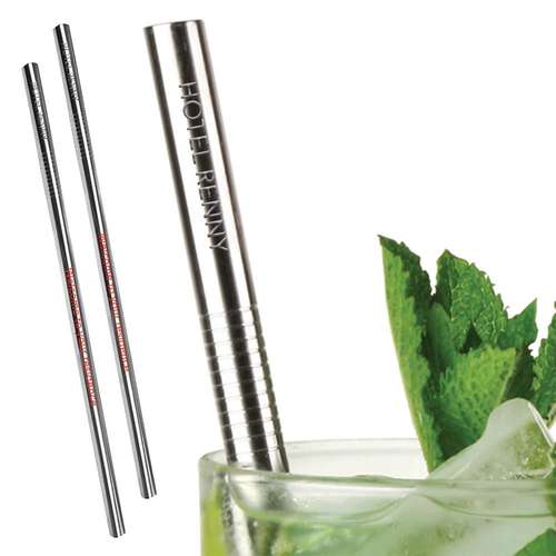 Custom Printed or Laser Engraved Stainless Steel Straws - 2