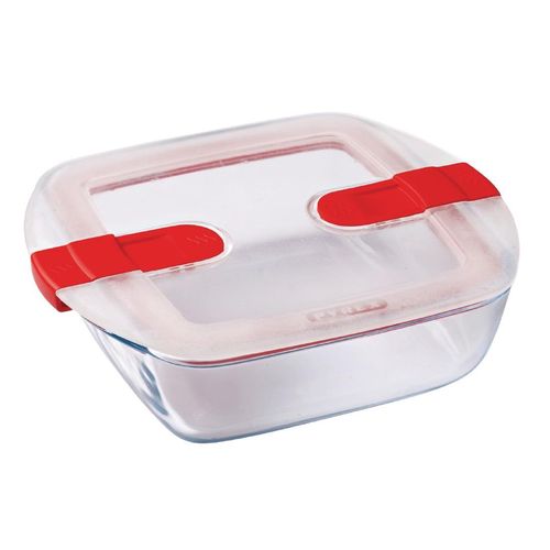 Pyrex Cook and Heat Square Dish with Lid 1Ltr - FC364 - 1