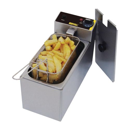 Buffalo Single Tank Single Basket Countertop Fryer 2kW - L370 - 6