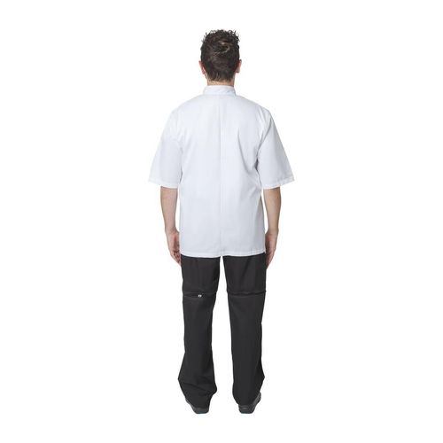 Chefs Works Unisex Volnay Chefs Jacket Short Sleeve White XL - A372-XL - 4