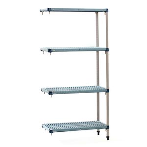 Metro Max Q Polymer Posts Shelving L-Shape Add-On Kit 4 Shelves 1590x910x460mm - DS361 - 1