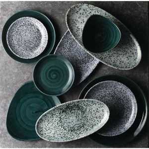Churchill Mineral Oval Chef Plates Blue 173 x 347mm (Pack of 6) - FA617 - 3