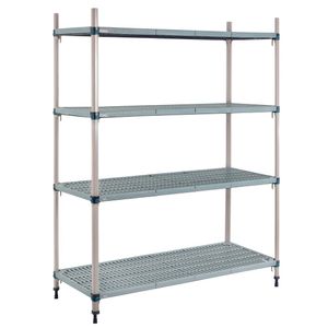 Metro Max Q Polymer Posts Shelving Kit 4 Shelves 1590x1520x610mm - DS335 - 1