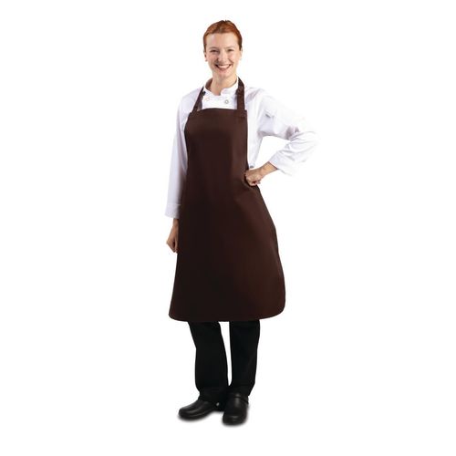 Whites Polycotton Bib Apron Chocolate