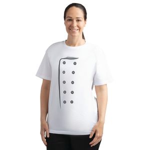 Chef Printed T Shirt White Size L - BB492-L