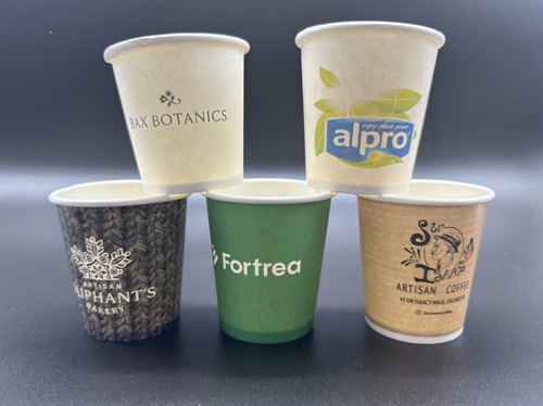 Custom Branded 4oz Single Wall Espresso Cups - Custom Printed 4oz Sampling Cups - 4oz Single Wall Paper Drinks Cups - 9