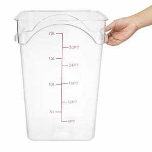 Hygiplas Polycarbonate Square Storage Container 20Ltr - DP130 - 3