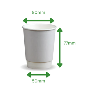 Custom Printed 6oz Double Wall Flat White Cup Dimensions - Custom Branded 6oz Double Walled Cups - 3