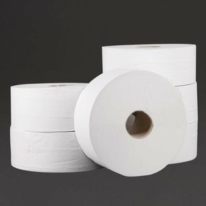 Jantex Jumbo Toilet Rolls 2-Ply 300m (Pack of 6) - DL919 - 3