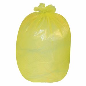 Jantex Large Medium Duty Yellow Bin Bags 80Ltr (Pack of 200) - GK684 - 1