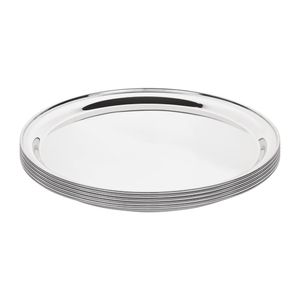 Olympia Stainless Steel Round Service Tray 405mm - DM194 - 3