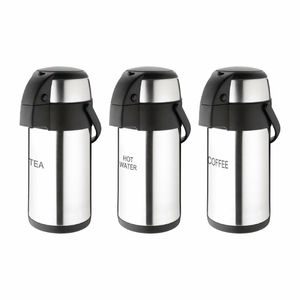 Olympia Pump Action Airpot Etched 'Coffee' 3Ltr - DP128 - 3