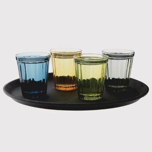 Olympia Cabot Panelled Glass Tumbler Blue 260ml (Pack of 6) - CR828 - 3