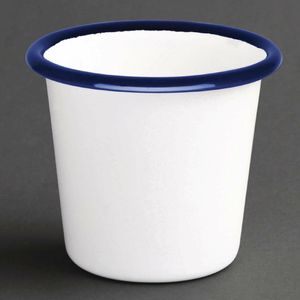 Olympia Enamel Sauce Cup White and Blue (Pack of 6) - DC383 - 1
