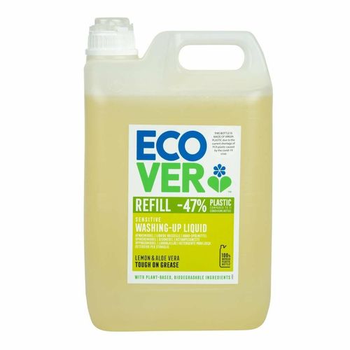 Ecover Lemon and Aloe Vera Washing Up Liquid Concentrate 5Ltr - GG203 - 1