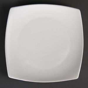 Olympia Whiteware Rounded Square Plates 185mm (Pack of 12) - U169 - 1