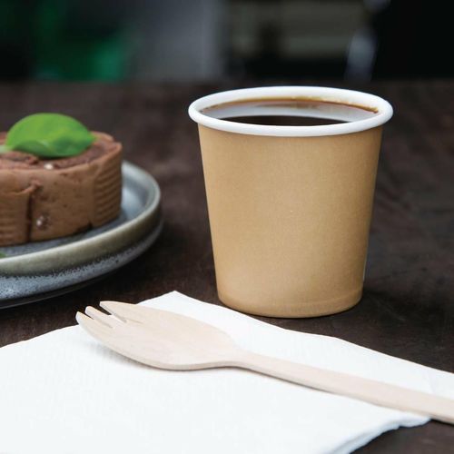 Fiesta Recyclable Espresso Cups Single Wall Kraft 112ml / 4oz (Pack of 50) - GP446 - 4