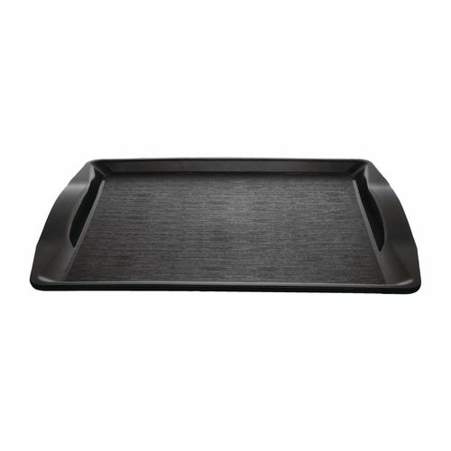 Olympia Kristallon Polypropylene Handled Fast Food Tray Black 420mm - CM940 - 1