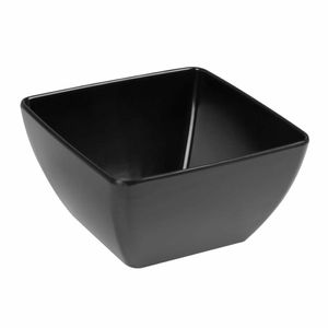 Olympia Kristallon Curved Black Melamine Bowl 8in - DP146 - 1