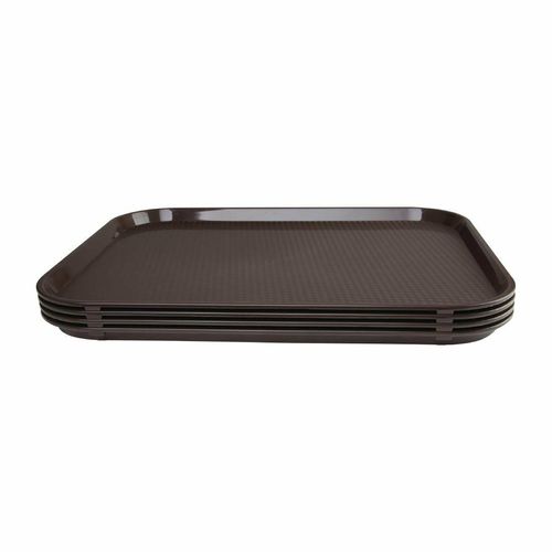 Olympia Kristallon Large Polypropylene Fast Food Tray Brown 450mm - P509 - 4