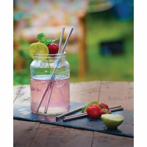 Stainless Steel Metal Straws 8.5 (Pack of 25) - CW490 - 3