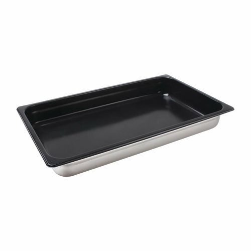 Vogue Heavy Duty Stainless Steel Non Stick 1/1 Gastronorm Pan 40mm - CS754 - 1