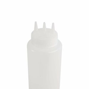 Vogue Clear 3 Nozzle Squeeze Bottle 36oz - CW726 - 3