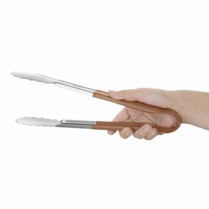 Hygiplas Colour Coded Brown Serving Tongs 11 - CB158 - 3