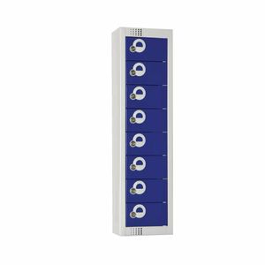 Elite Personal Effects Locker 8 Door Blue Camlock - CF752-CF - 1