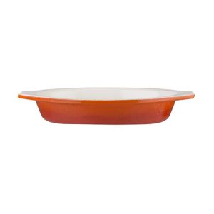 Vogue Orange Oval Cast Iron Gratin 650ml - GH318 - 3