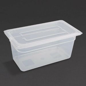 Vogue Polypropylene 1/3 Gastronorm Container with Lid 150mm (Pack of 4) - GJ520 - 1