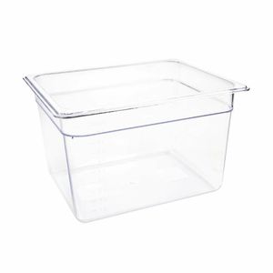 Vogue Polycarbonate 1/2 Gastronorm Container 200mm Clear - U231 - 1