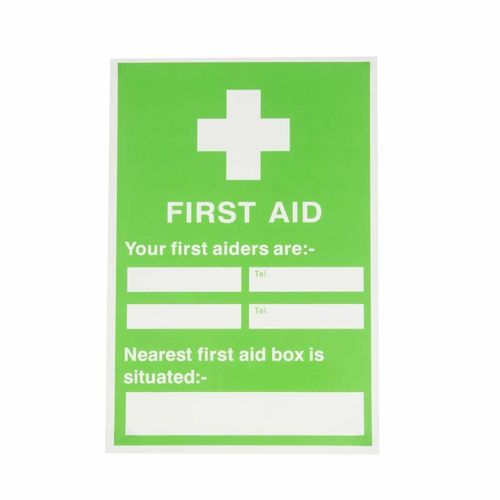 First Aiders Nearest First Aid Box Sign - Y922 - 2