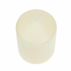 Ivory Pillar Short 3inch Candle (Pack of 12) - CR448 - 3