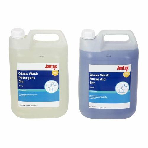 Jantex Glasswasher Detergent and Rinse Aid Concentrate 5Ltr (2 Pack) - SA487 - 1