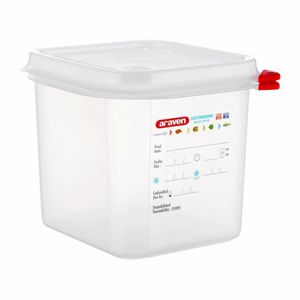 Araven Polypropylene 1/6 Gastronorm Food Containers 2.6Ltr (Pack of 4) - T984 - 1